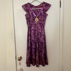 Purple Oilily Silk Dress